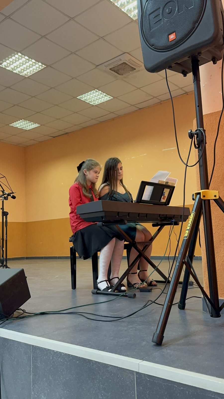 Moment de pe scenă la un concert al academiei 16